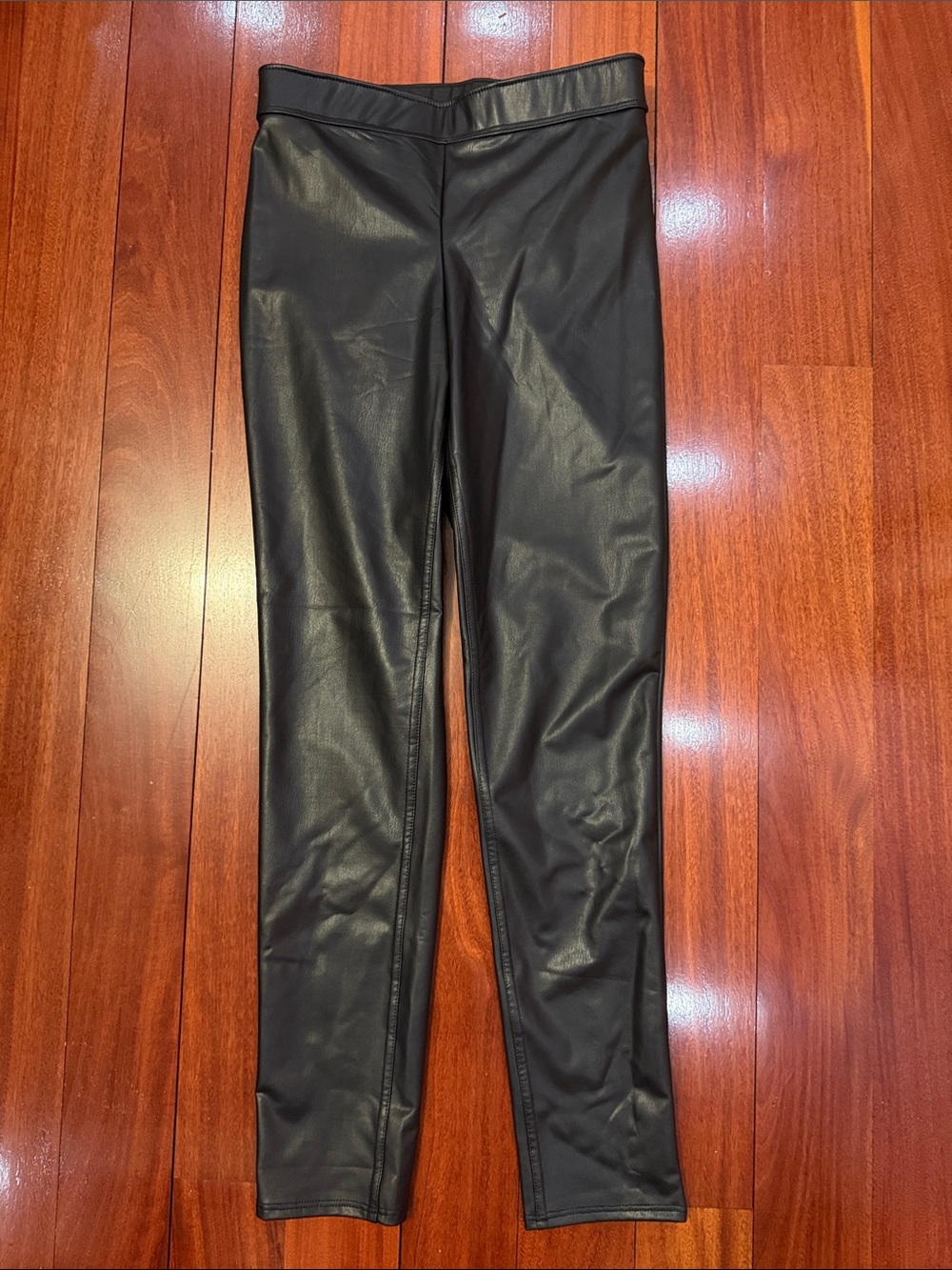 abercrombie kids Black Faux Leather Leggings